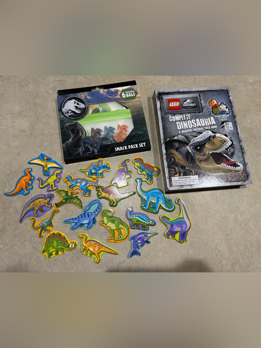 LEGO Jurassic World Kids Dinosaur Field Guide and Magnet Pack Set - Multicolor
